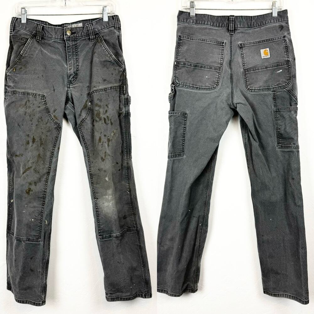 Carhartt Thrashed Destroyed Double Knee Relaxed Fit‎ Carpenter Jeans Size 31x32
